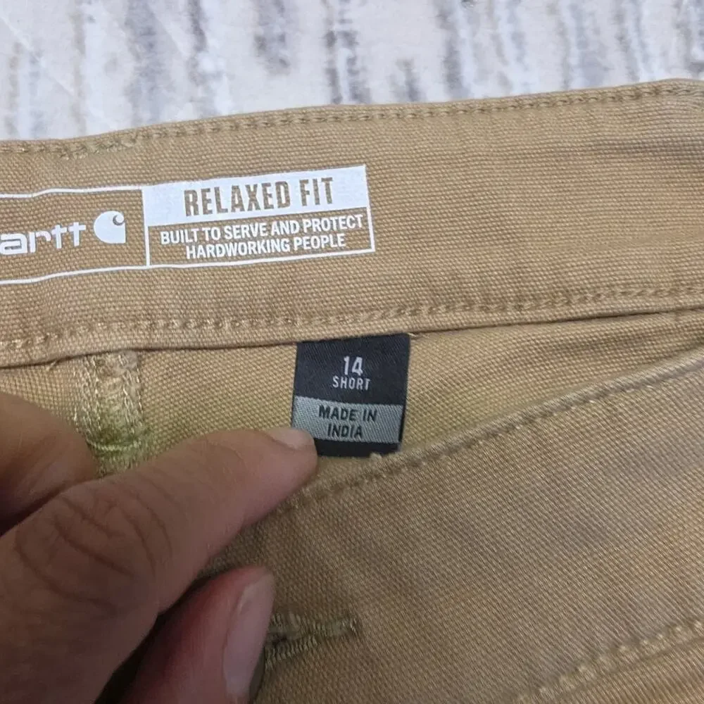 Carhartt Women's Carpenter Pants Tan Original Fit Straight Leg Sz 14 - Picture 5 of 13